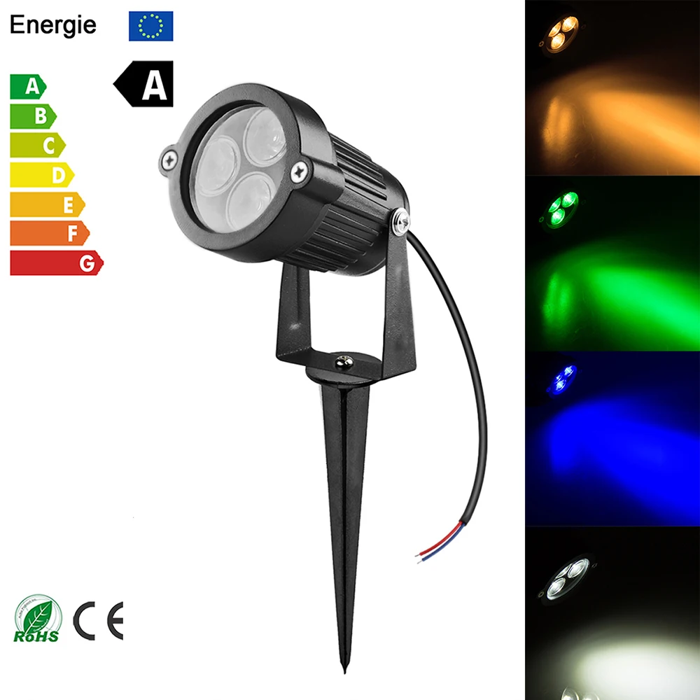 

LED Lawn Light 220V Outdoor Garden Lamp Cold/Warm 3W COB LED Spike Lamp Waterproof IP65 Pond Path Landscape Spot Lights Bulbs