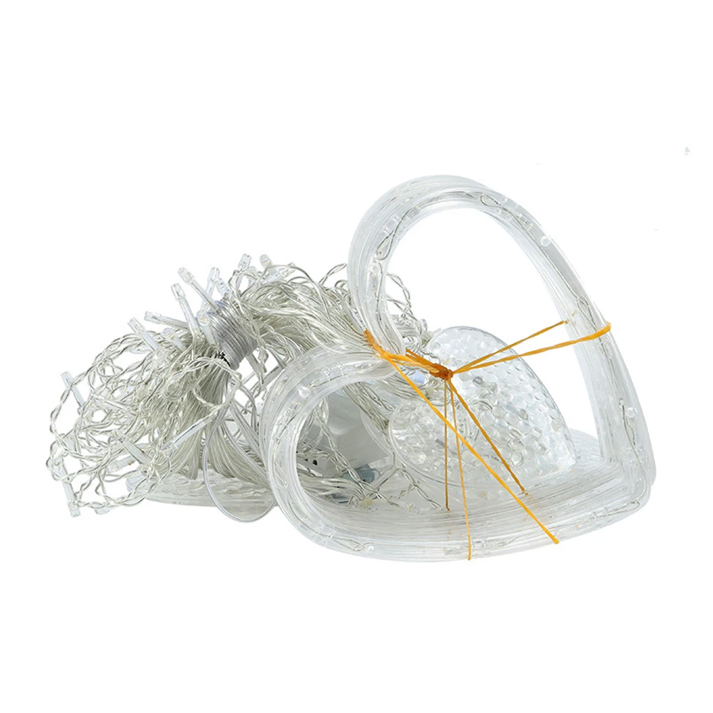 

Festival Decorative LED String Light Heart Shape with Adjustable Controller Hollow Design Party Decoration (EU Plug) Ornaments