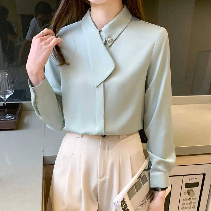 

2021 Fashion Tops Lace Elegant White Collared Designer Corset Shirt Womens Shirts Long Sleeve Sheer Blouse Crop Velvet Korean