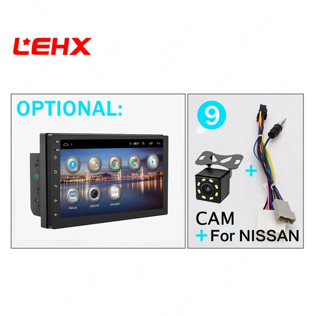 LE7015-NISS-CAM LEHX автомобильный android 8,1 автомобильный dvd для toyota nissan qashqai x trail-note almera juke Мультимедиа Навигация gps универсальный Автомобильный плеер - Цвет: LE7015-NISS-CAM