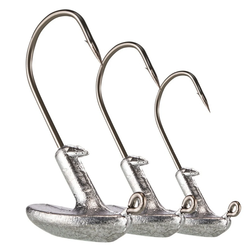 5Pcs Fishing Hook 3.5g 5g 7g 10g 14g Strong Lead Jig Head Hooks Soft Lure Tackle Tool | Fishhooks