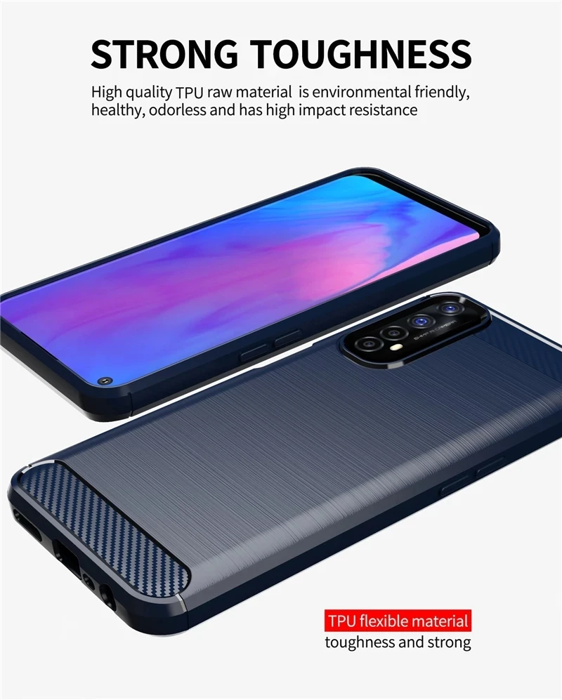 carbon fiber case for realme narzo 30 cover for realme narzo 30 funda coque soft silicone phone bumper for realme narzo 30 4g free global shipping