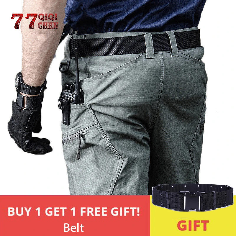 Мужские тактические брюки Rip stop износостойкие Военные Тактические длинные