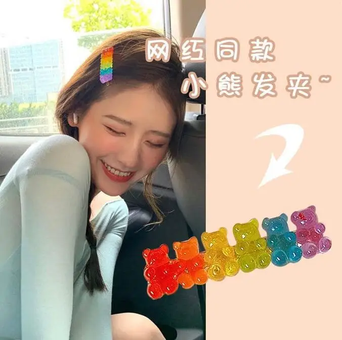 Новинка резиновые заколки для волос в Корейском стиле конфетных цветов форме