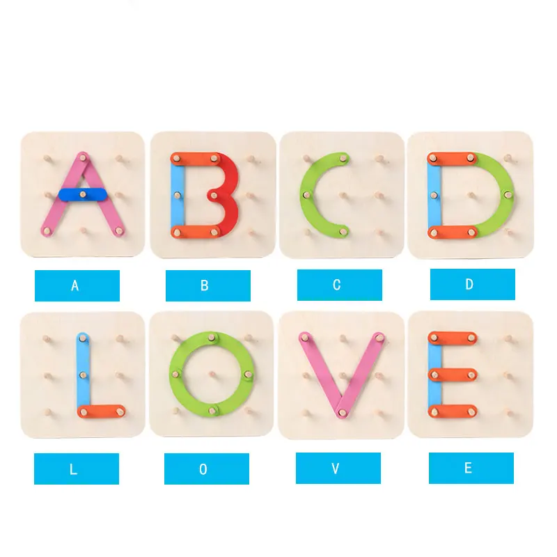Деревянные буквы набор строительных работ доска Обучающие Игрушки для раннего