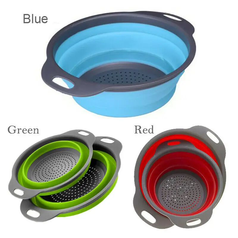 Силиконовый дуршлаг складная кухонная корзина для мытья | Дом и сад