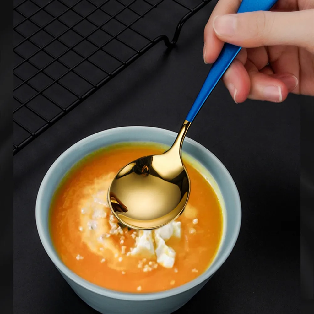 Ложка из нержавеющей стали ложка для мороженого Золотая посуда столовая