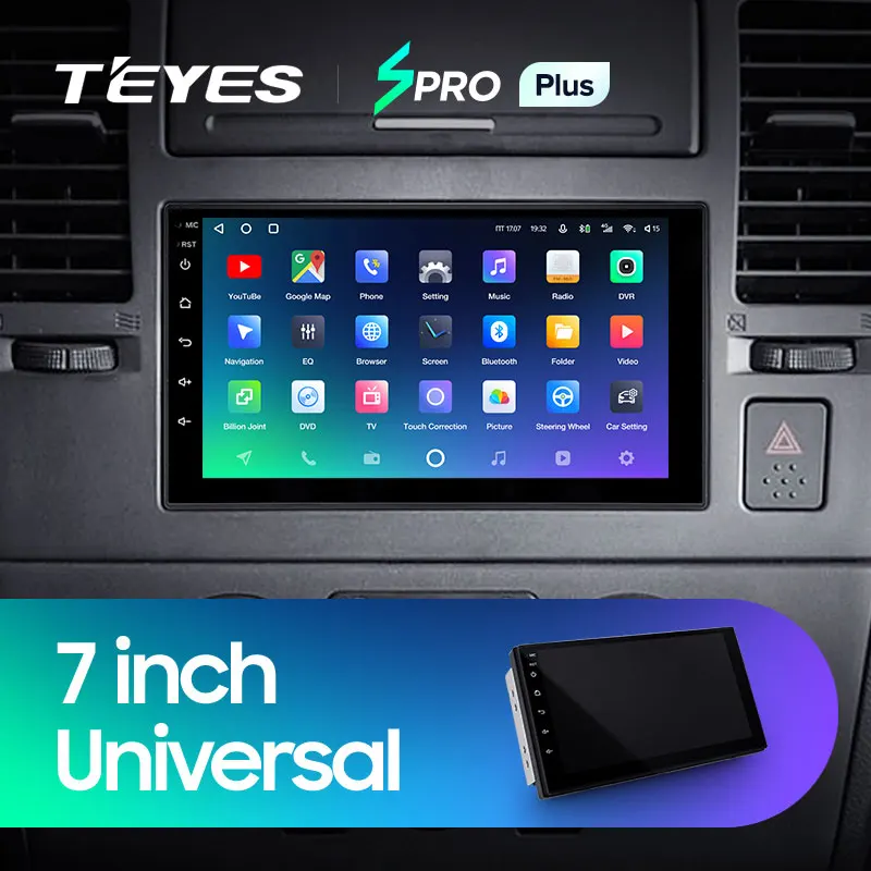 TEYES Тиайс SPRO Plus Штатная магнитола For Universal Volkswagen Nissan Hyundai Kia Toyota до 8-ЯДЕР 4 + 64ГБ 16*2EQ DSP