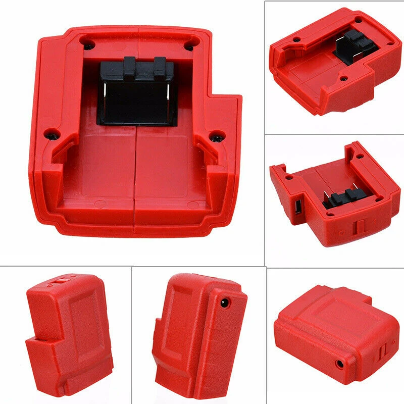 

USB Ports Battery Charger Adapter Converter Portable Accessories for Milwaukee M18 LKS99