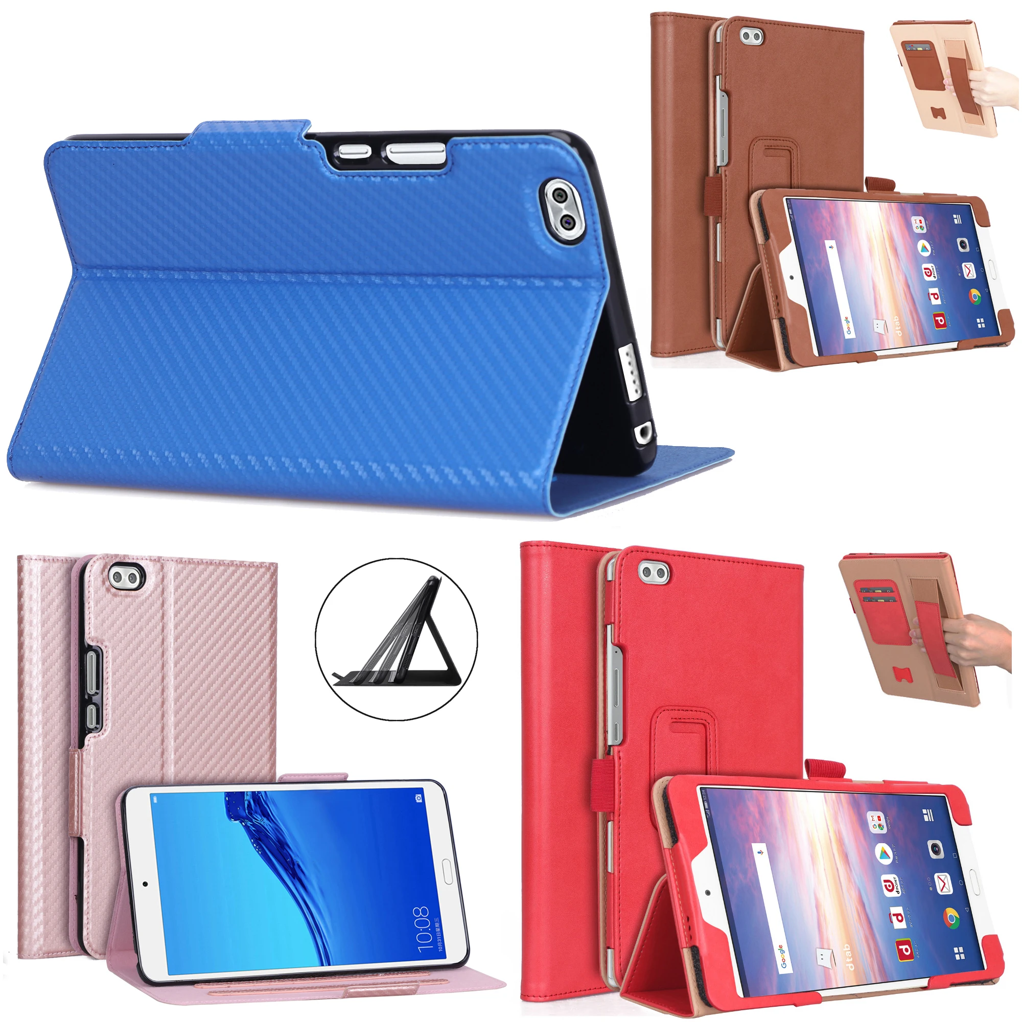 Кожаный магнитный чехол-подставка Funda Capa чехол для Huawei Mediapad Honor Waterplay 8 0 HDL-W09/AL00 Docomo