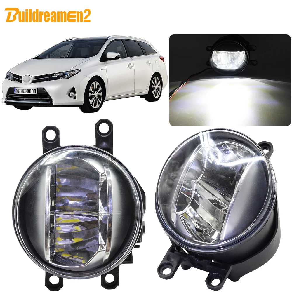 

Buildreamen2 For Toyota Auris 2012-2018 Car Right + Left Fog Light 4000LM LED Lamp Daytime Running Light H11 12V High Bright