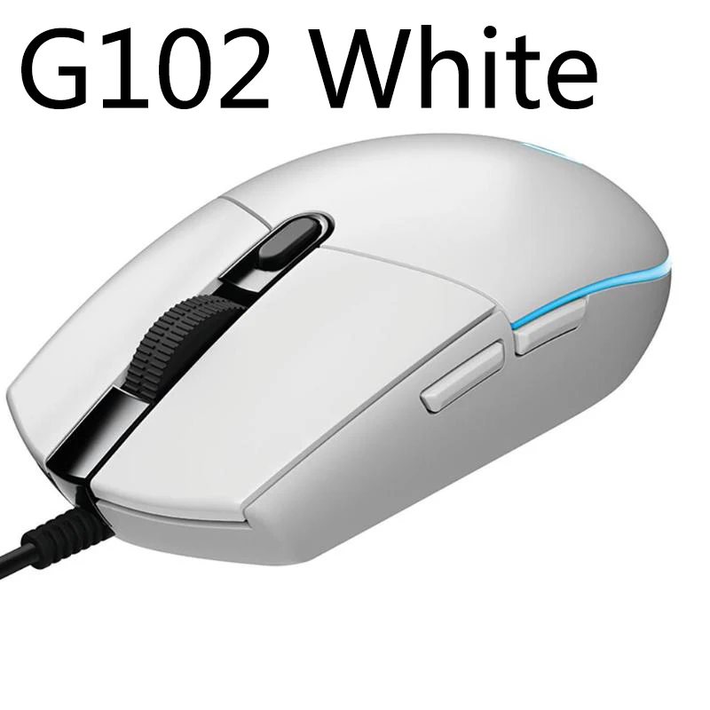 Logitech G502/M90/G102/G403/G402/G302/G90/MX518/G300S Hero программируемая игровая мышь 16000 dpi RGB игровая офисная мышь для ПК - Цвет: G102 White