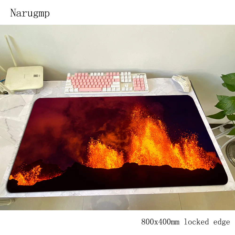 

Volcanoes mouse pad gamer locrkand 800x400x3mm notbook mouse mat gaming mousepad large High-end pad mouse PC desk padmouse mats