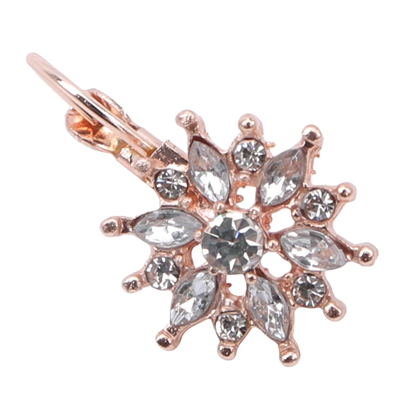 2021 New Vintage Earrings Rose Gold Crystal CZ Bling Drop For Women Girls Christmas Gfit Fashion Wedding Jewelry | Украшения и