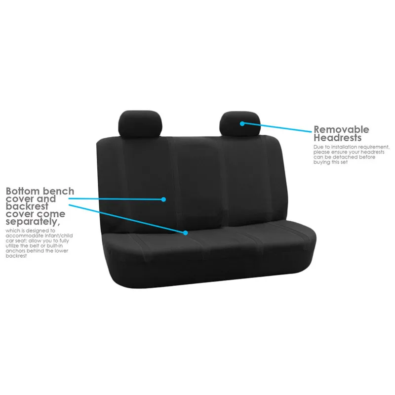 

Auto Seat Covers for Car Sedan Truck Van Universal Seat Covers, black