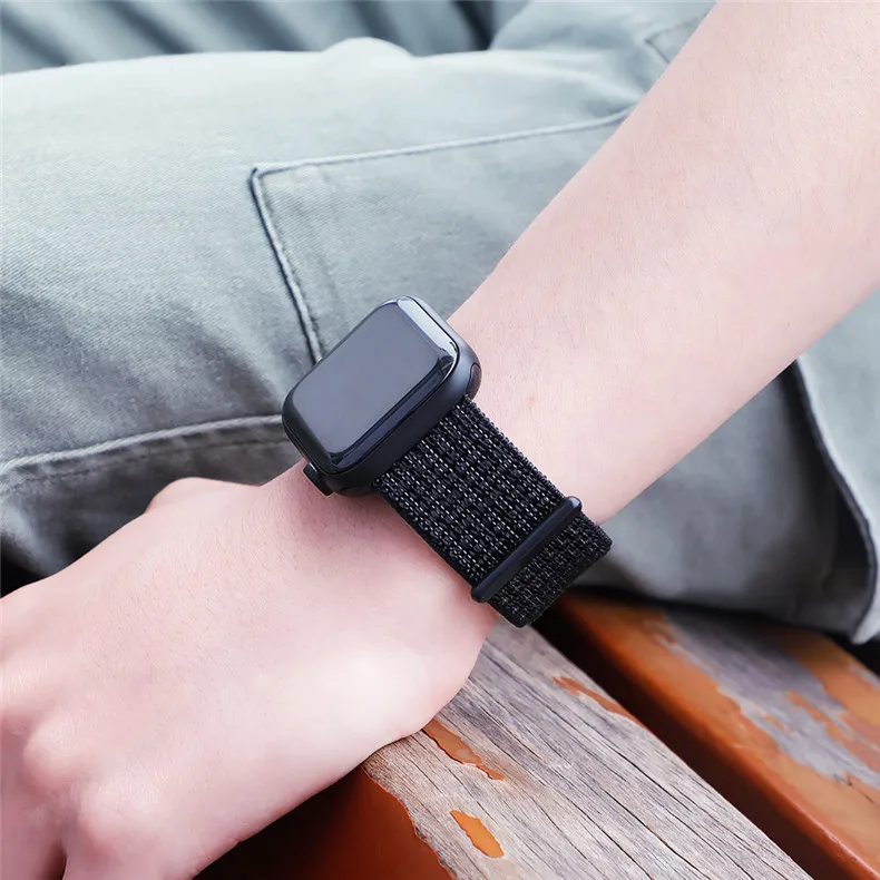 Ремешок для apple watch band sport loop apple watch 5 4 3 band 44 мм 40 мм iwatch 5 4 42 мм 38 мм correa нейлоновый браслет pulseira nato