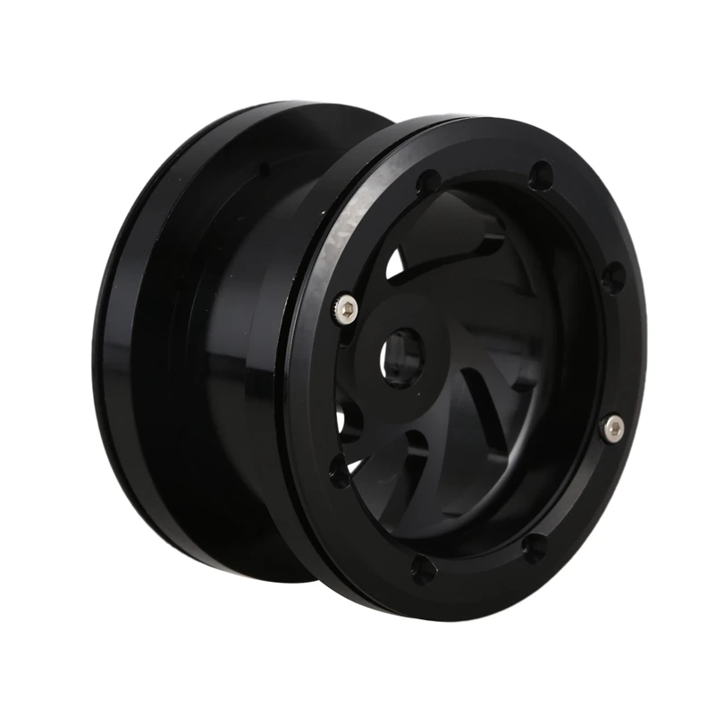 

4Pcs 2.2Inch Metal Beadlock Wheel Rims for 1/10 RC Crawler Axial Wraith Black