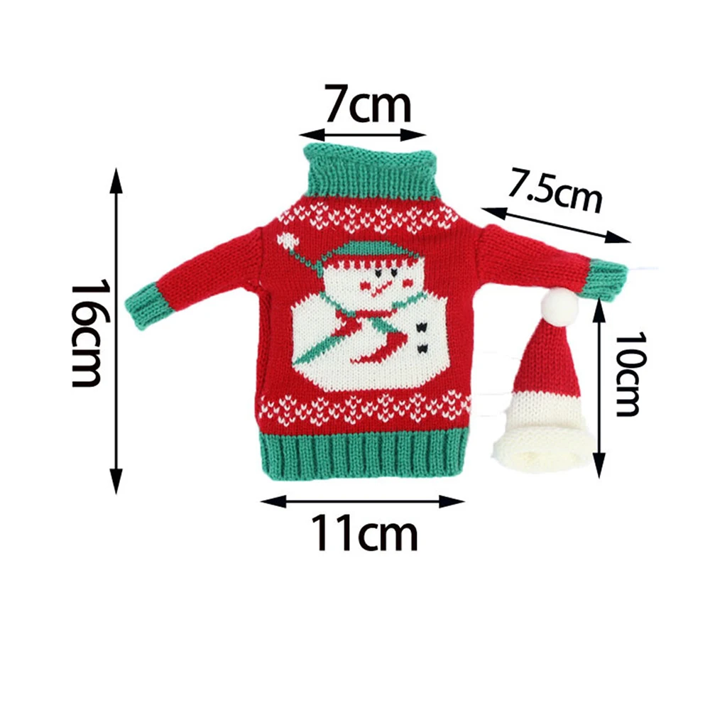 Рождественские украшения 2 шт./компл. чехол для винной бутылки вязаная шапка