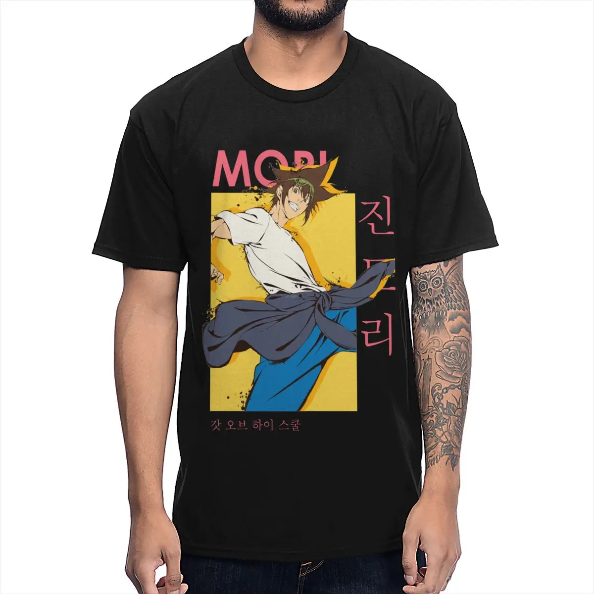 Большой Размеры Jin Мори Бог старших классов карты аниме классная футболка
