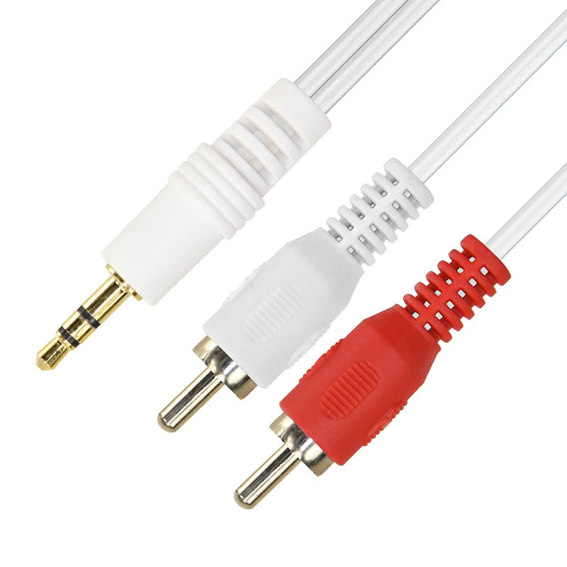 

CABLETIME 3.5mm M To 2RCA M Cable Aux Cable Jack Stereo Output Audio Splitter Adapter For Cellphone Laptop CD/DVD C27