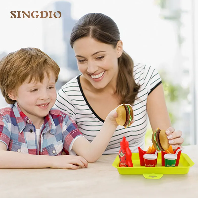 Имитация мини-пластика кухня ребенок притворяться играть кукла поддельная еда