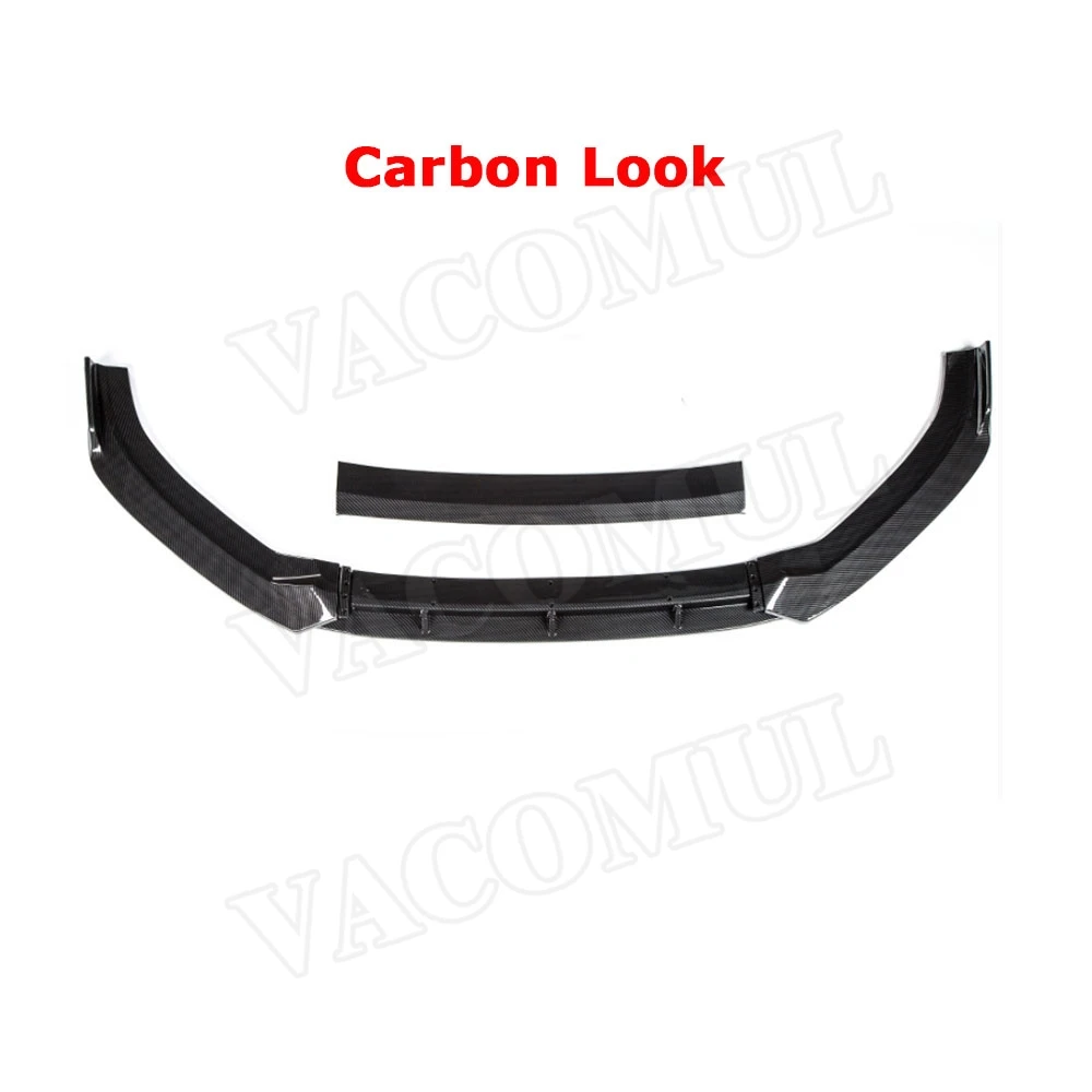 Carbon Look Передний бампер спойлер для Audi A3 Sline S3 не A3 стандарт ABS Карбон черный голова Защита подбородка Автомобиль Стайлинг - Цвет: Carbon Look