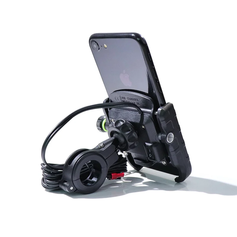 motorcycle mobile for phone holder stand mount for moto motorbike cell phone gps support with waterproof qc 3 0 usb charger free global shipping