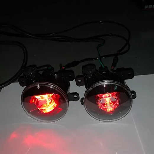 Devil Eye 2 шт. светодиодный передние противотуманные фары H11 автомобильный Стайлинг круглый бампер противотуманные фары 12 В для Mitsubishi ASX 2013 - Цвет: red devil eye