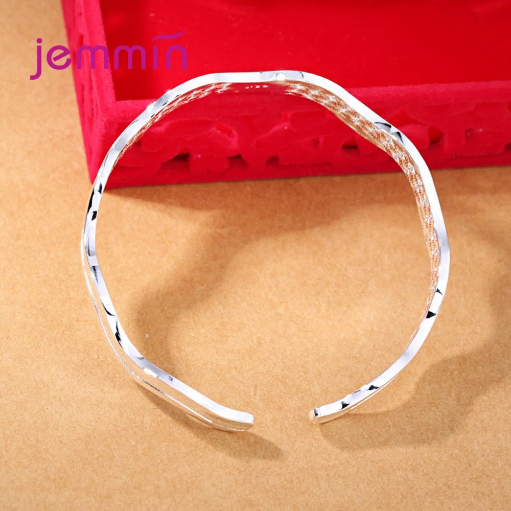 Attractive 925 Sterling Silver Jewelry Accessories Surface Vintage Made Fashion Gift Statement Sea Wave Bracelets for Women Men | Украшения