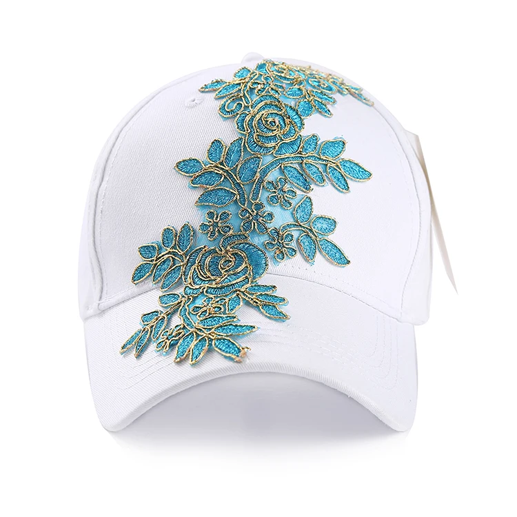 LVTZJ New Spring Vintage Denim Baseball Caps Snapback Hat Floral Summer Cap Rhinestone Hip Hop Cap For Women Grinding Multicolor