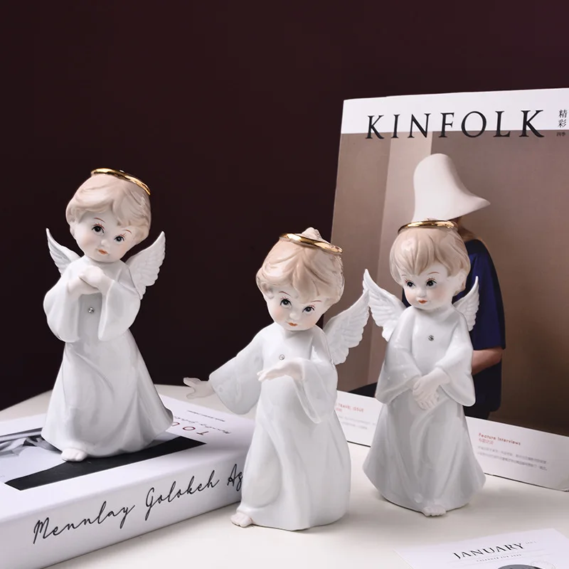 

Classical Angels Ornaments Ceramic Little Lovely Angels Home Furnishings Decors for Bedroom Sitting Room Study