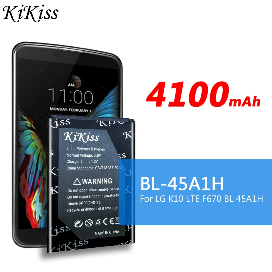 

BL-45A1H BL45A1H 4100mAh Battery for LG K10 2016 F670L F670K F670S F670 K420N K10 LTE Q10 K420 Mobile Phone Batteries BL 45A1H