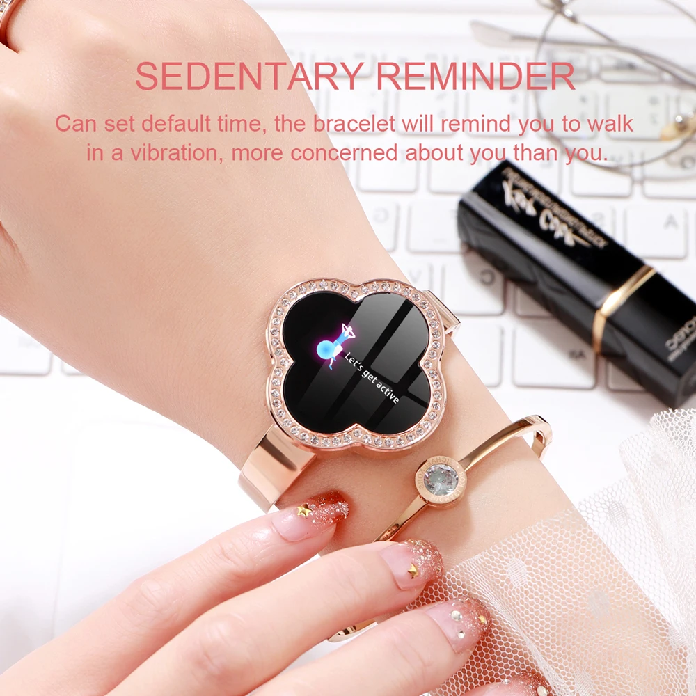 

Women Smart Watch Bracelet Blood Pressure Heart Rate Monitor Fitness Tracker Wristband For Android iOS Ladies Wrist Watches S6