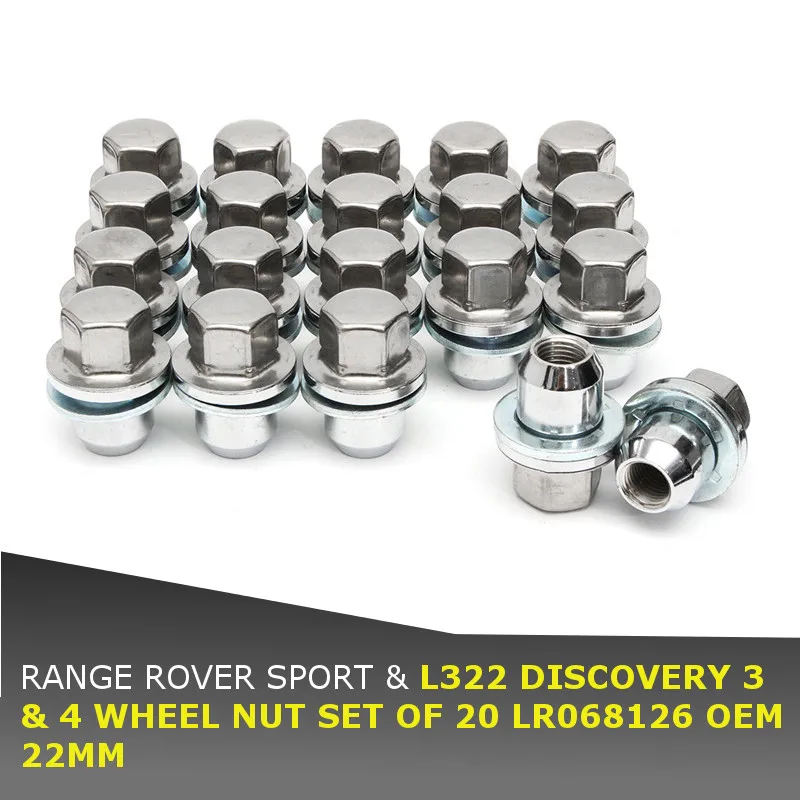 Новейший набор колесных гаек 20 шт./компл. 22 мм LR068126 для Land Rover для Range Rover Sport L322 для обнаружения 3/4