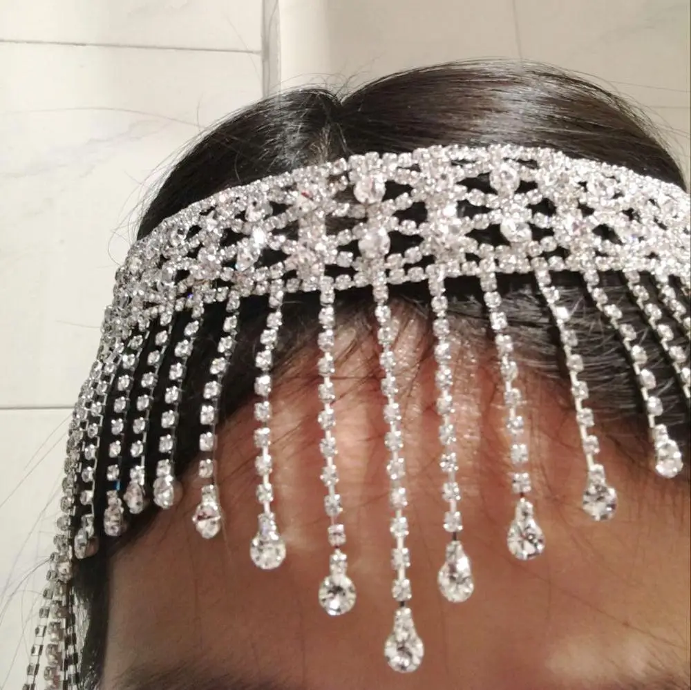 Повязка на голову с кристаллами стразы для невесты аксессуары свадьбы