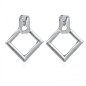 Punk Fashion New Earrings Personality Simple Creative Geometric Hollow Triangle Box Wild Women's Earring Jewelry | Украшения и