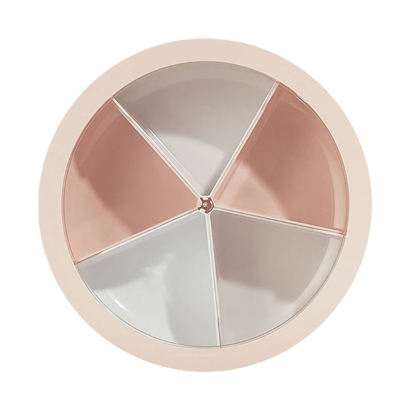 

Round Multi-Frame Candy Box Snack Tray with Lid Fruit Picnic Food Dishes Pastry X7JE