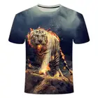 В виде тигра футболки Мужская футболка одежда для животных, Camisetas, топы Ropa Hombre летняя уличная Camisa Masculina de Verano, Roupas