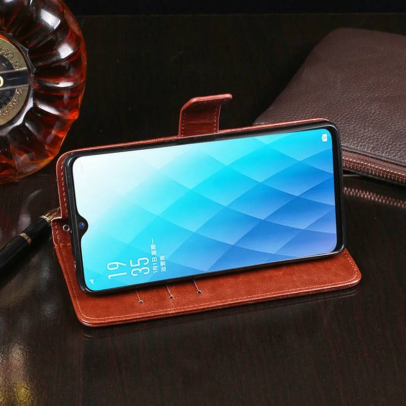 Чехол для OPPO A7x AX5 Бизнес Флип Бумажник кожаный чехол с держателем карты сумка