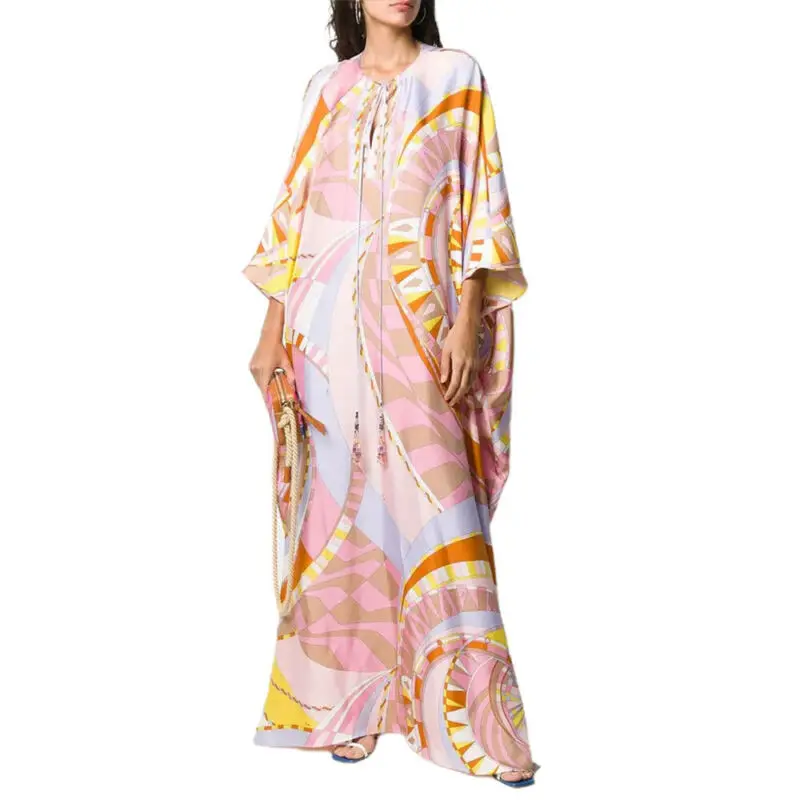 

Women's SUMMER Maxi Long Dress Ladies Kaftan Dresses Holiday Beach Party Loose