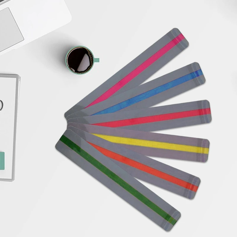 6 шт. Светодиодная лента для чтения инновационная цветная вкладка накладка