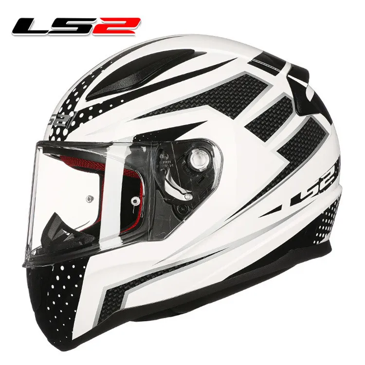 Carborace White LS2 Быстрый Шлем DEADBOLT сетка мотоциклетный шлем Capacetes de Motociclista Casco Moto FF353 - Цвет: Carborace White