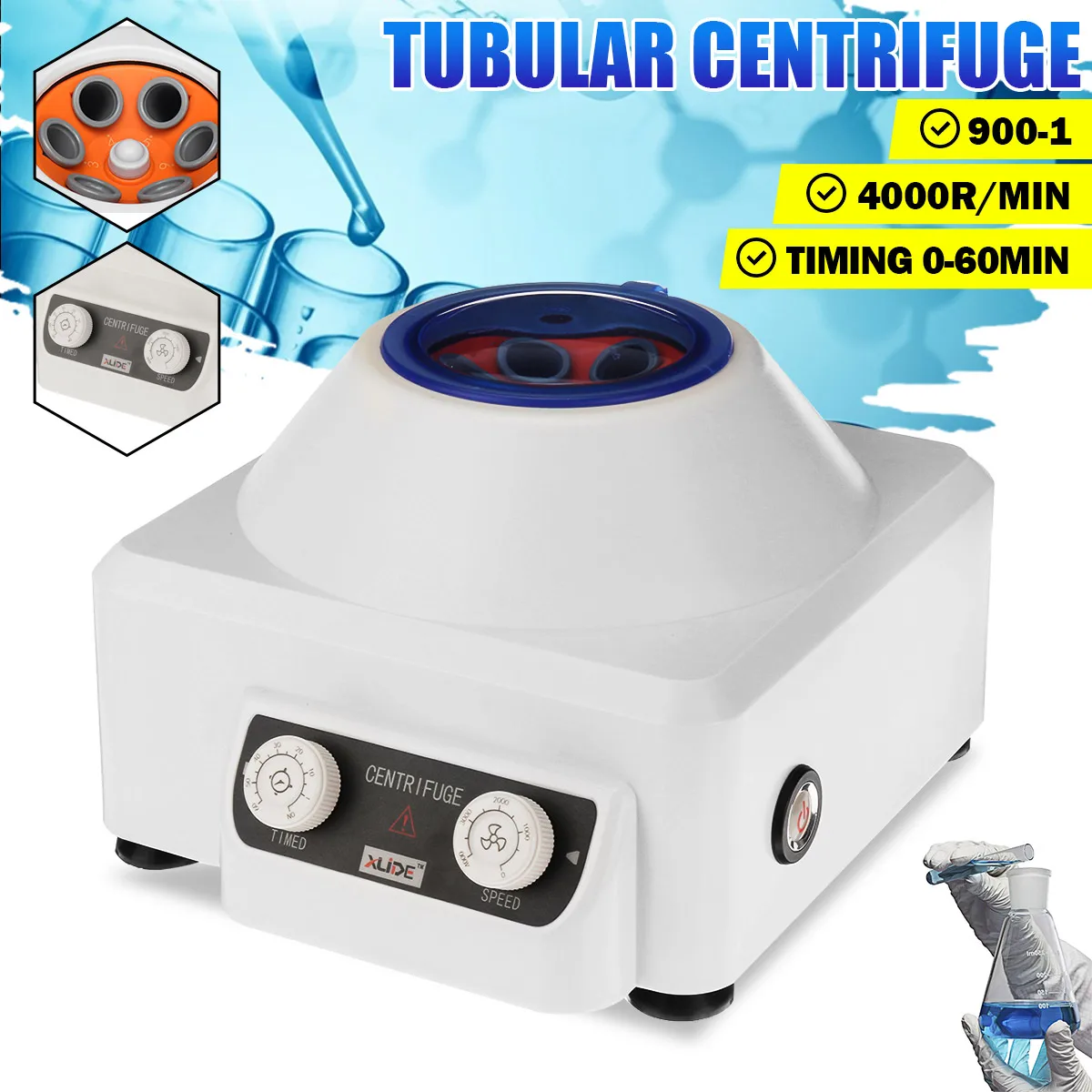 4000rpm Electric Centrifuge Medical Separation Of Plasma Laboratory Centrifuge prp Isolate Serum With 6pcs 15ml Centrifuge Tube