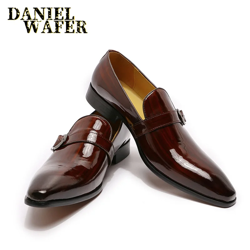 

Мокасины мужские, из лакированной кожи, коричневые, черные