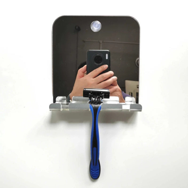 Противотуманное противоударное зеркало для ванной комнаты подвесная Бритва