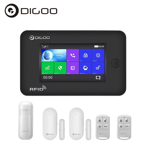 Digoo умная домашняя система охранной сигнализации сенсорный экран 433 МГц GSM WIFI DIY