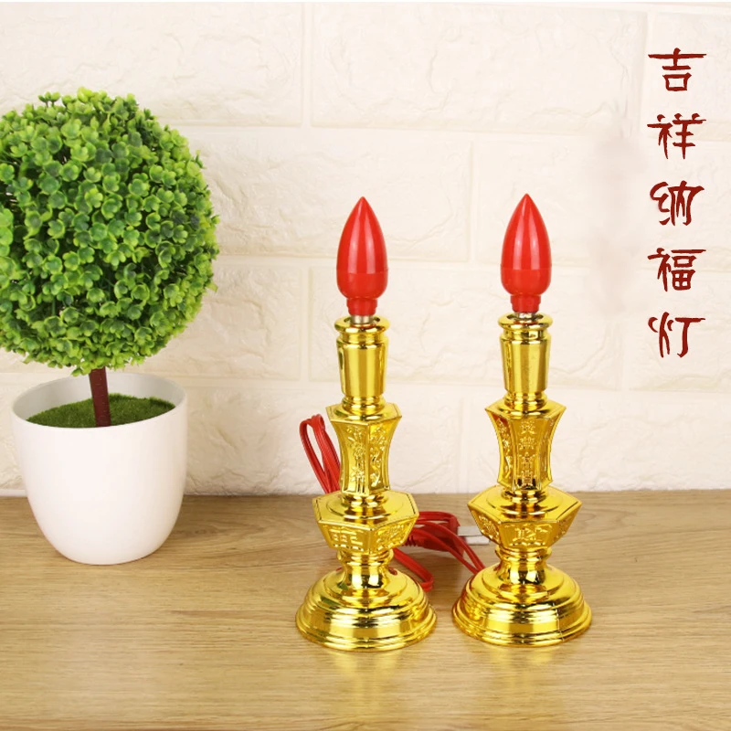 2 for 7.8 inches Свеча лампа подсвечник Религиозные принадлежности пластиковый подсвечник Буддийские принадлежности для буддийской лампы светодиодная Электронная свеча лампа - Цвет: 2 for 7.8 inches