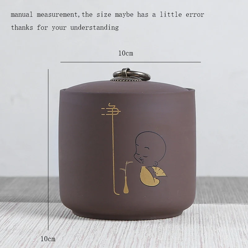 Банка для хранения чая из фиолетовой глины Yixing ручная роспись печать аксессуары