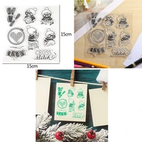 a girl with embroidery cross stitch transparent clear silicone stampseal for diy scrapbookingphoto album decor card making