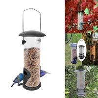 wild bird pet supplies feeder automatic bird spiral feeding tool with carrying hook metal hanging fat ball holder